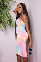 Load image into Gallery viewer, Tie Dye Spaghetti Strap Midi