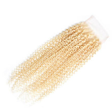 Load image into Gallery viewer, Malaysian Curly Kinky 613 Blonde Lace Closure