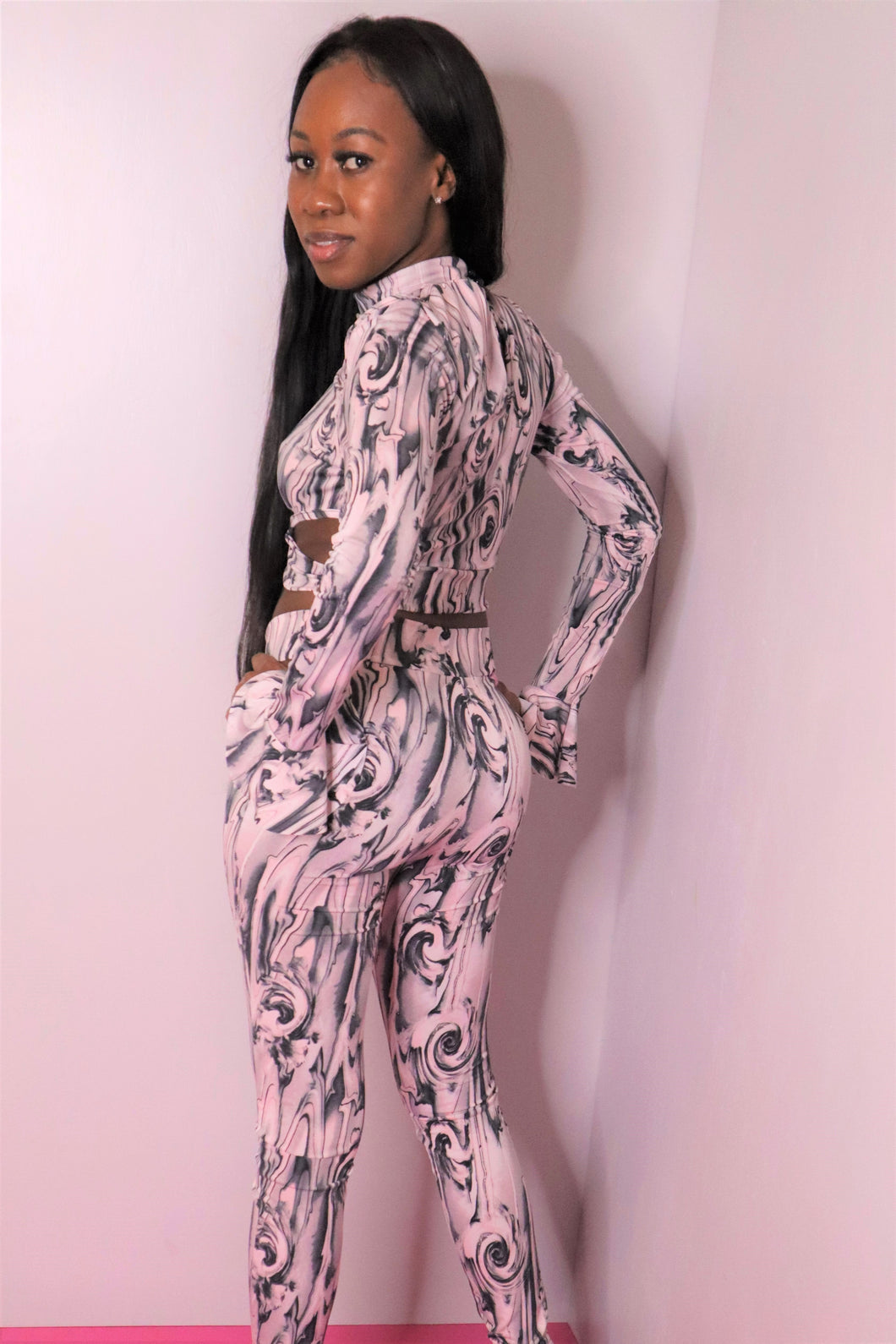 Cold Shoulder Top & Pants Set