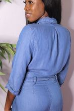 Load image into Gallery viewer, Front Wrap Denim  Jumpsuit
