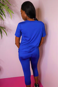 Solid Top & Long Shorts Set