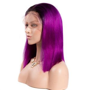 Straight Bob Colorful Lace Front Wigs