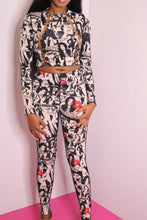 Load image into Gallery viewer, Magazine Safety Pin Top &amp; Leggings Set
