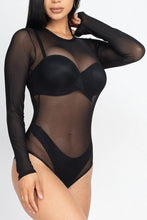Load image into Gallery viewer, Mesh Mockneck Bodysuit
