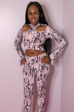 Load image into Gallery viewer, Cold Shoulder Top &amp; Pants Set

