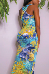 Print Racerback Bodycon Dress