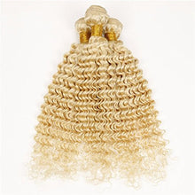 Load image into Gallery viewer, Malaysian Curly Hair Bundles 613 Blonde
