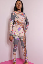 Load image into Gallery viewer, Lace Up Detail Print Jumpsuit
