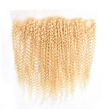Load image into Gallery viewer, Malaysian Kinky Curly  613 Blonde Hair Lace Frontal
