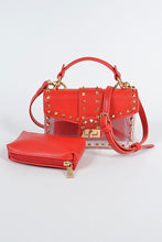 Load image into Gallery viewer, Studded See Through Clutch
