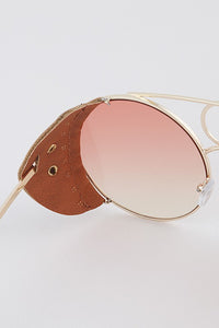 Iconic Side Block Round Sunglasses