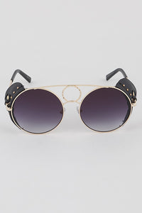 Iconic Side Block Round Sunglasses