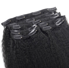 Load image into Gallery viewer, Kinky Straight Clip ins Hair extensions
