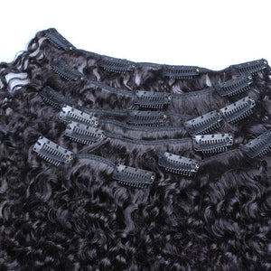 Kinky Curly Clip In Hair Extensions