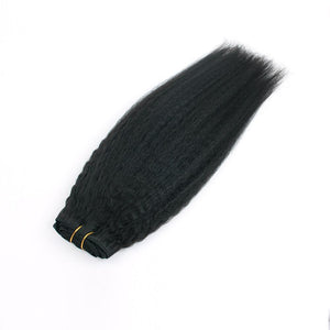 Kinky Straight Clip ins Hair extensions