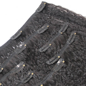 Kinky Straight Clip ins Hair extensions
